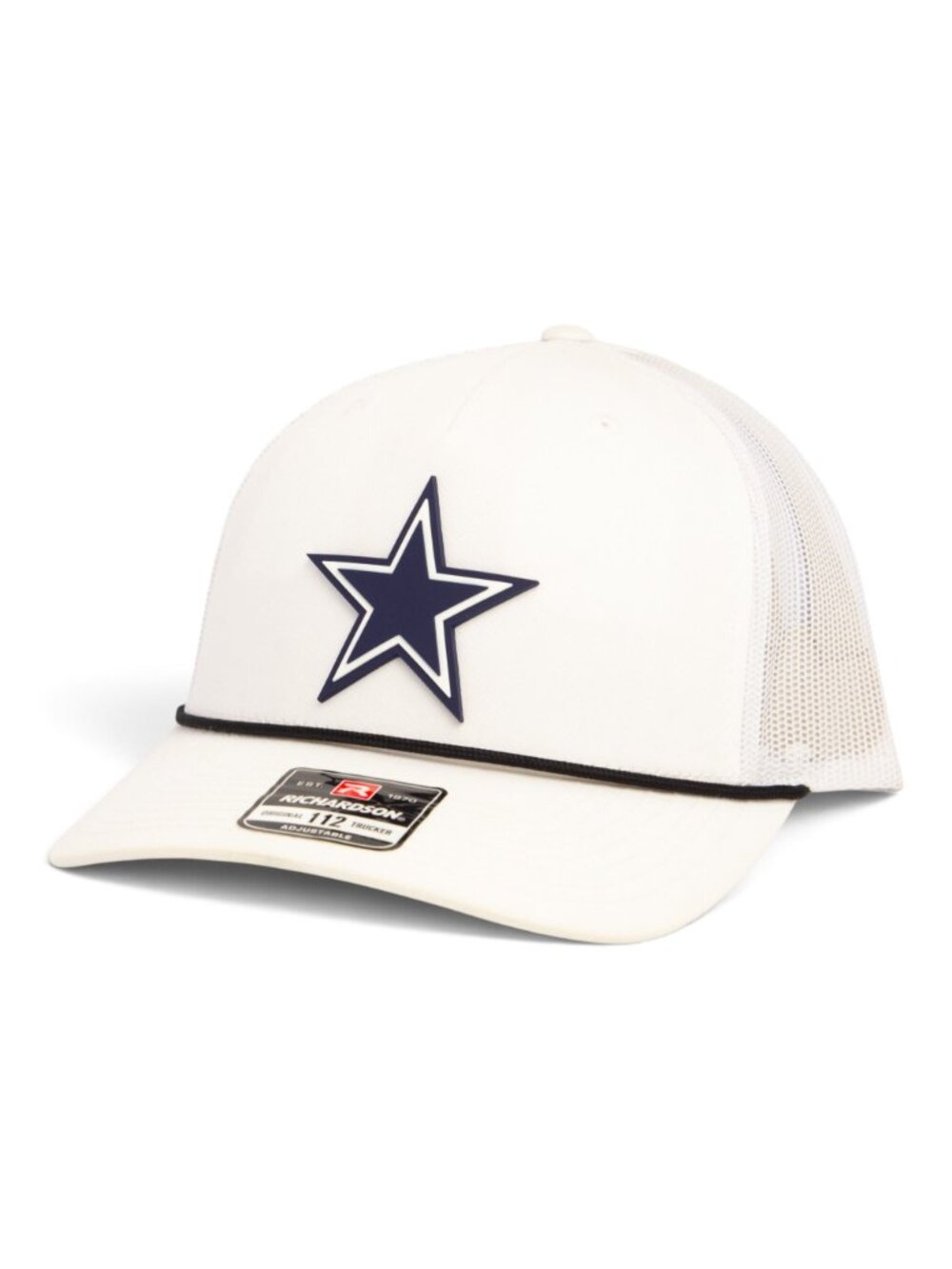 Dallas Cowboys 3D Snapback Trucker Rope Hat- White/ Black